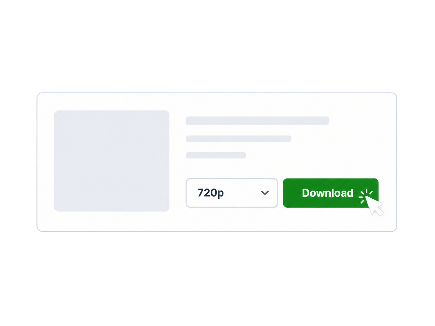 VK Video Downloader result with MP4 quality choices and the green Download button.